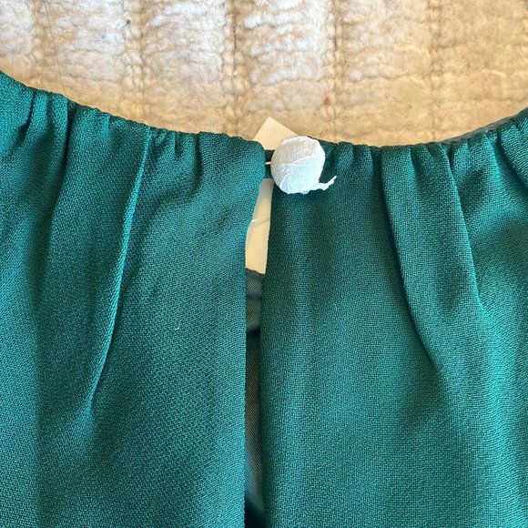 J Crew Crewcuts crepe green ruffled dress with pockets, Girls size 6, NWT - Picture 7 of 10